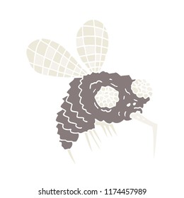 flat color illustration of fly