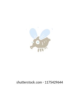 ilustración de color plano de la mosca