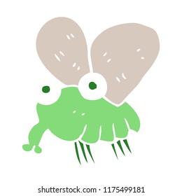 ilustración de color plano de la mosca