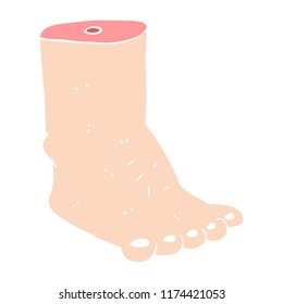 flat color illustration of foot