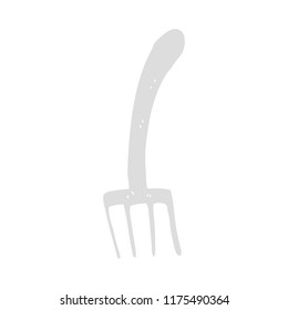 flat color illustration of fork