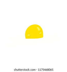 flat color illustration of fried egg
