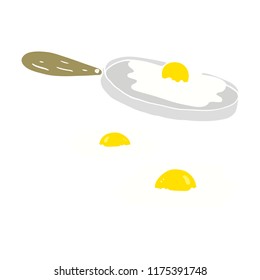 flat color illustration of fried eggs