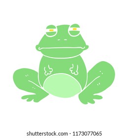 flat color illustration of frog