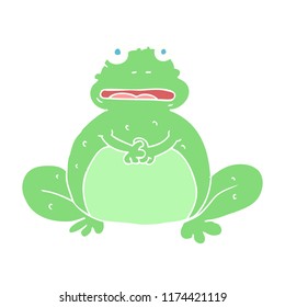 flat color illustration of frog