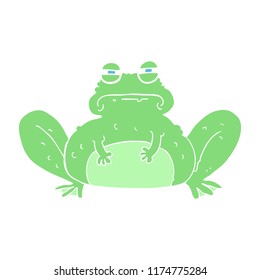 flat color illustration of frog