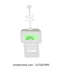 flat color illustration of futuristic scanner
