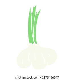 ilustración de color plano del ajo