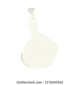 ilustración de color plano del ajo