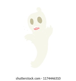 flat color illustration of ghost