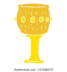 flat color illustration of goblet