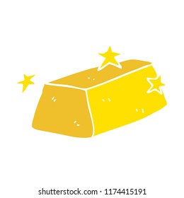 flat color illustration of gold