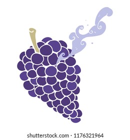 flat color illustration of grapes