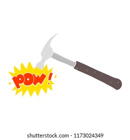 flache Farbgrafik des Hammers