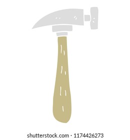 ilustración de color plano del martillo