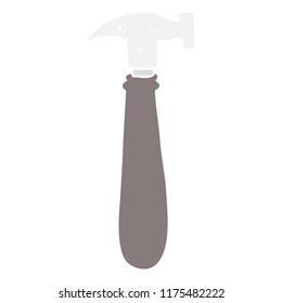 ilustración de color plano del martillo