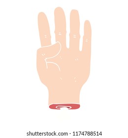 flat color illustration of hand