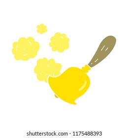 flat color illustration of hand bell