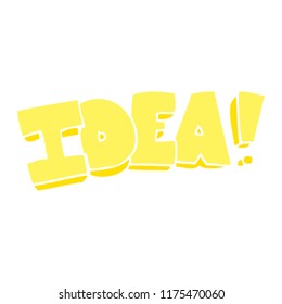 flat color illustration of idea symbol