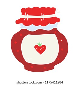 flat color illustration of jam jar