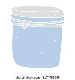 flat color illustration of jar