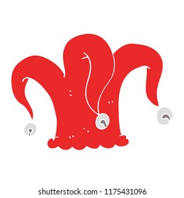 flat color illustration of jester hat