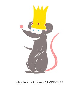 flat color illustration of king rat