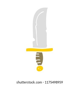 flat color illustration of knife