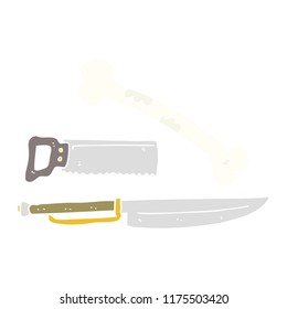 flat color illustration of knife