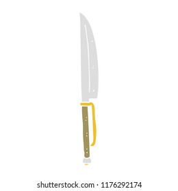 flat color illustration of knife