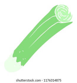 flat color illustration of leek