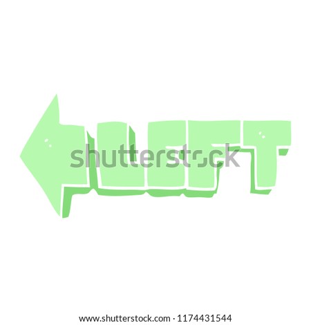flat color illustration of left symbol
