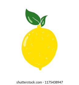 flat color illustration of lemon