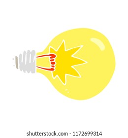flache farbige Illustration der Glühbirne