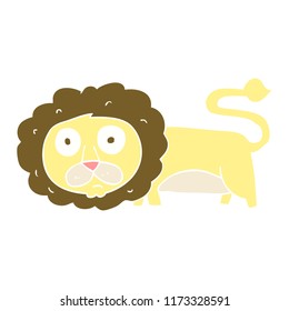 ilustración de color plano del león