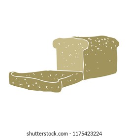 flat color illustration of loaf of bread