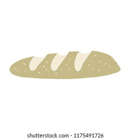 flat color illustration of loaf of bread