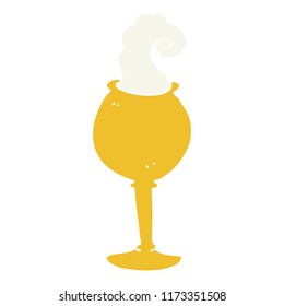 flat color illustration of magic goblet