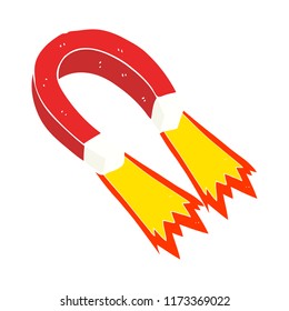 flat color illustration of magnet