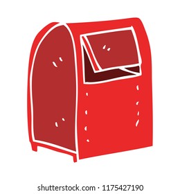 flat color illustration of mailbox