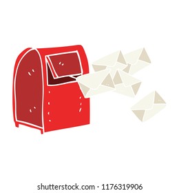 ilustración de color plano del buzón