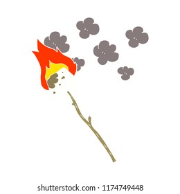ilustración de color plano del malvavisco