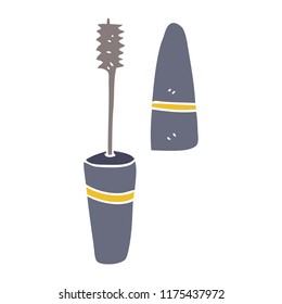 flat color illustration of mascara