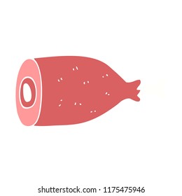 flat color illustration of meat