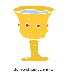 flat color illustration of medieval cup