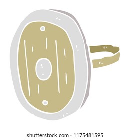flat color illustration of medieval shield