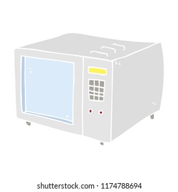 flat color illustration of microwave