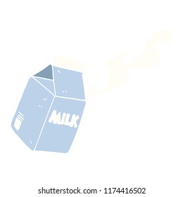 flat color illustration of milk carton