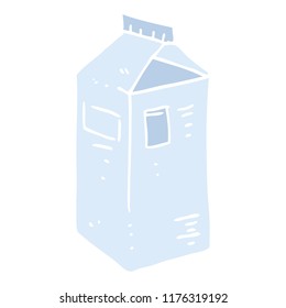 flat color illustration of milk carton