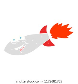 flat color illustration of missile